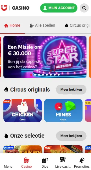Casino-app CIRCUS BE
